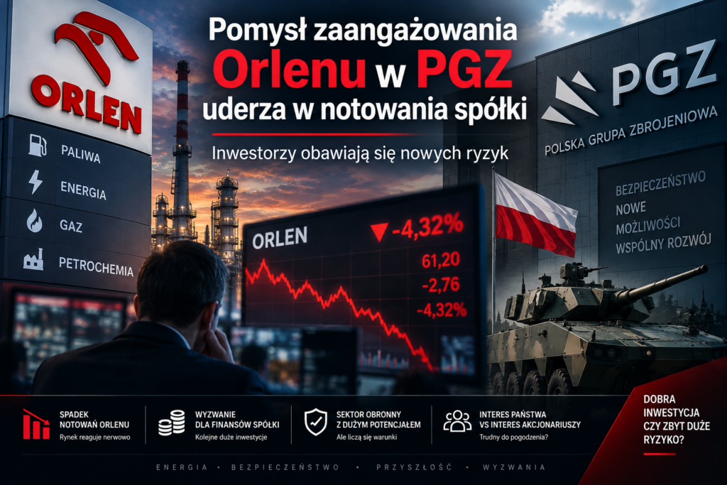 Pomysł zaangażowania Orlenu w PGZ uderza w notowania spółki 1b515bcd a08f 4b4b a8ce ce4a6a88ac00